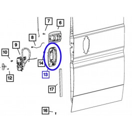 Mopar Door Handle - Right Rear - 6YR05JXWAB | Mopar Genuine Parts