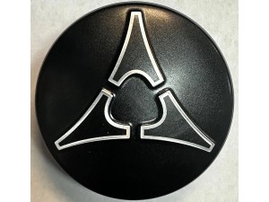 Alfa Romeo Wheel Hub Cap Logo Black And White Set Of 4 For GIulia