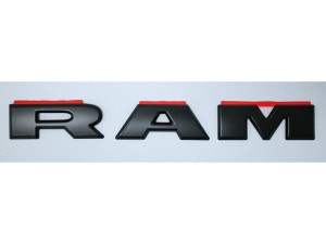 MOPAR 4X4 RAM Truck Tailgate Emblem Badge - Chrome, 8 Inch, Self-Adhesive (New)