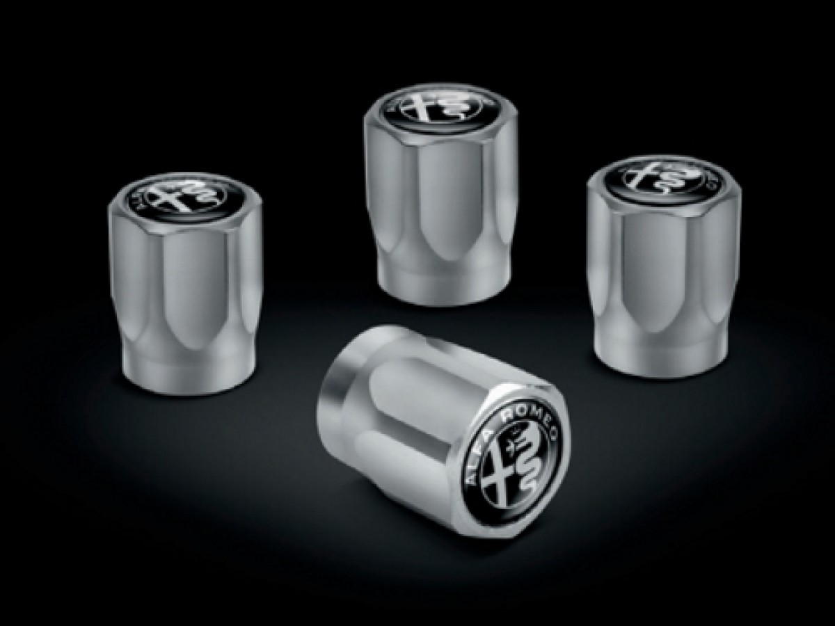 Genuine Mopar Valve Stem Caps With Alfa Romeo Logo 68353397AA Mopar