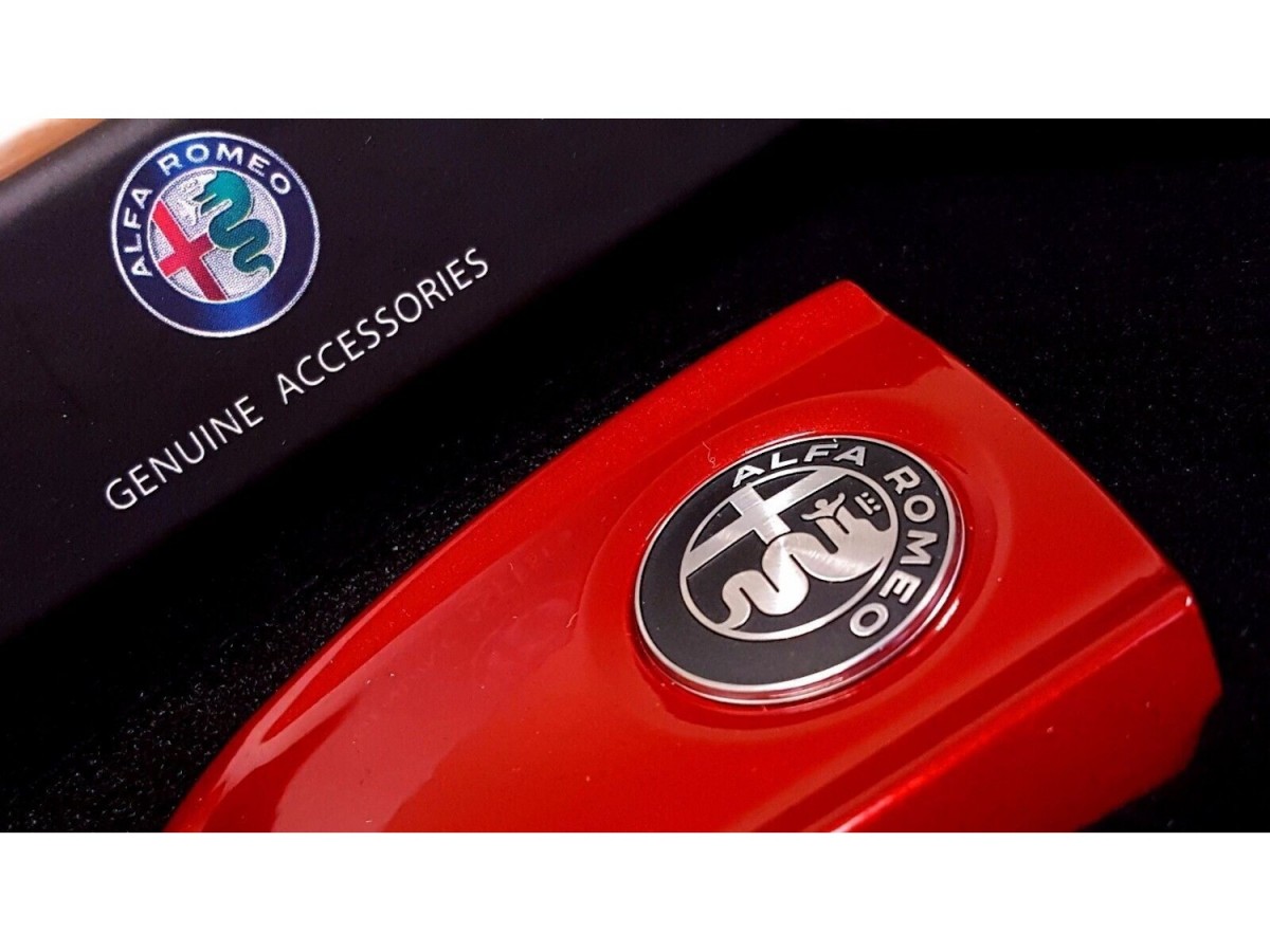 Mopar Key Cover Red With Alfa Romeo Logo Badge - 68353800AA