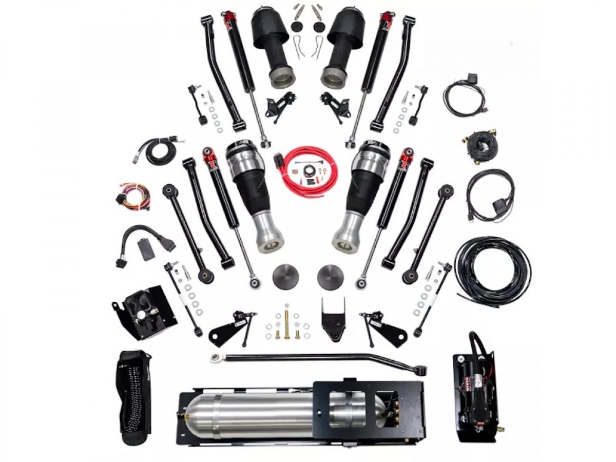 Mopar ショックアブソーバー 4本セット Mopar AccuAir 4-Inch Dynamic Lift Kit With On Board Air Compressor