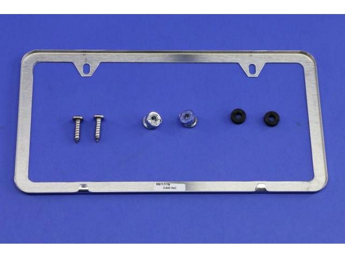 Mopar License Plate Frame - Stainless Steel Black Frame For Dodge, Chrysler, Jeep
