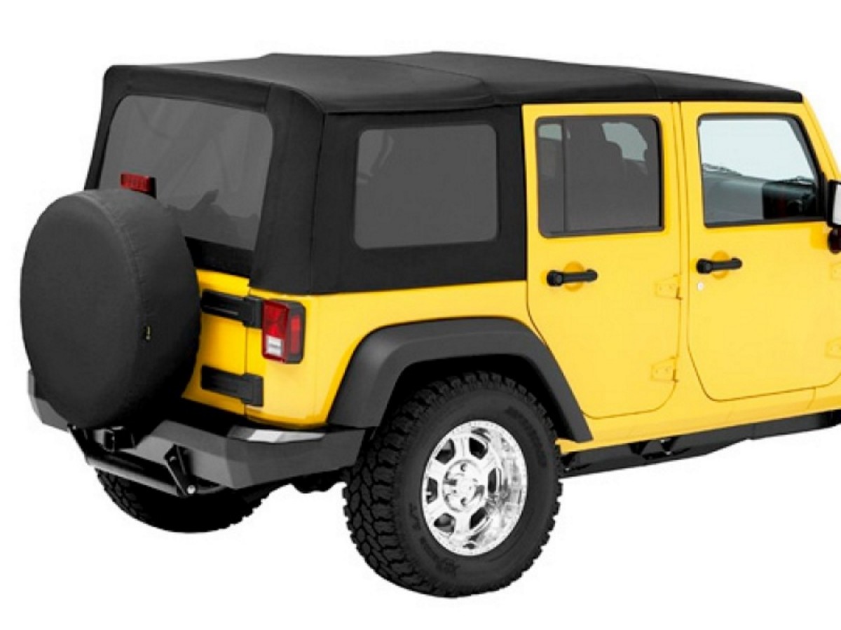 【美品】Jeep JK Wrangler MOPAR 純正幌4ドア用 Mopar Soft Top 4 Door Standard Black Sunrider Design - 82213651