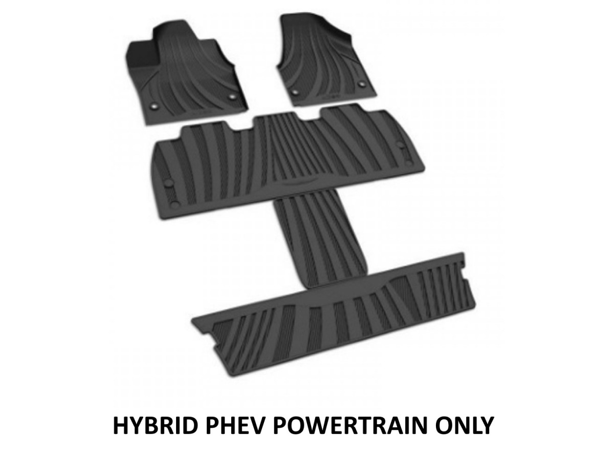 Mopar Rubber Floor Mats For First Second And Third Rows Black With ...
