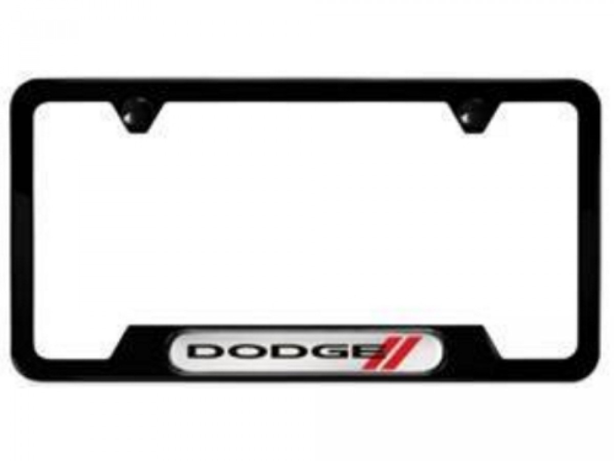 Mopar Plate Frame Black W/ Dodge Logo - 82214767 | Mopar Genuine Parts
