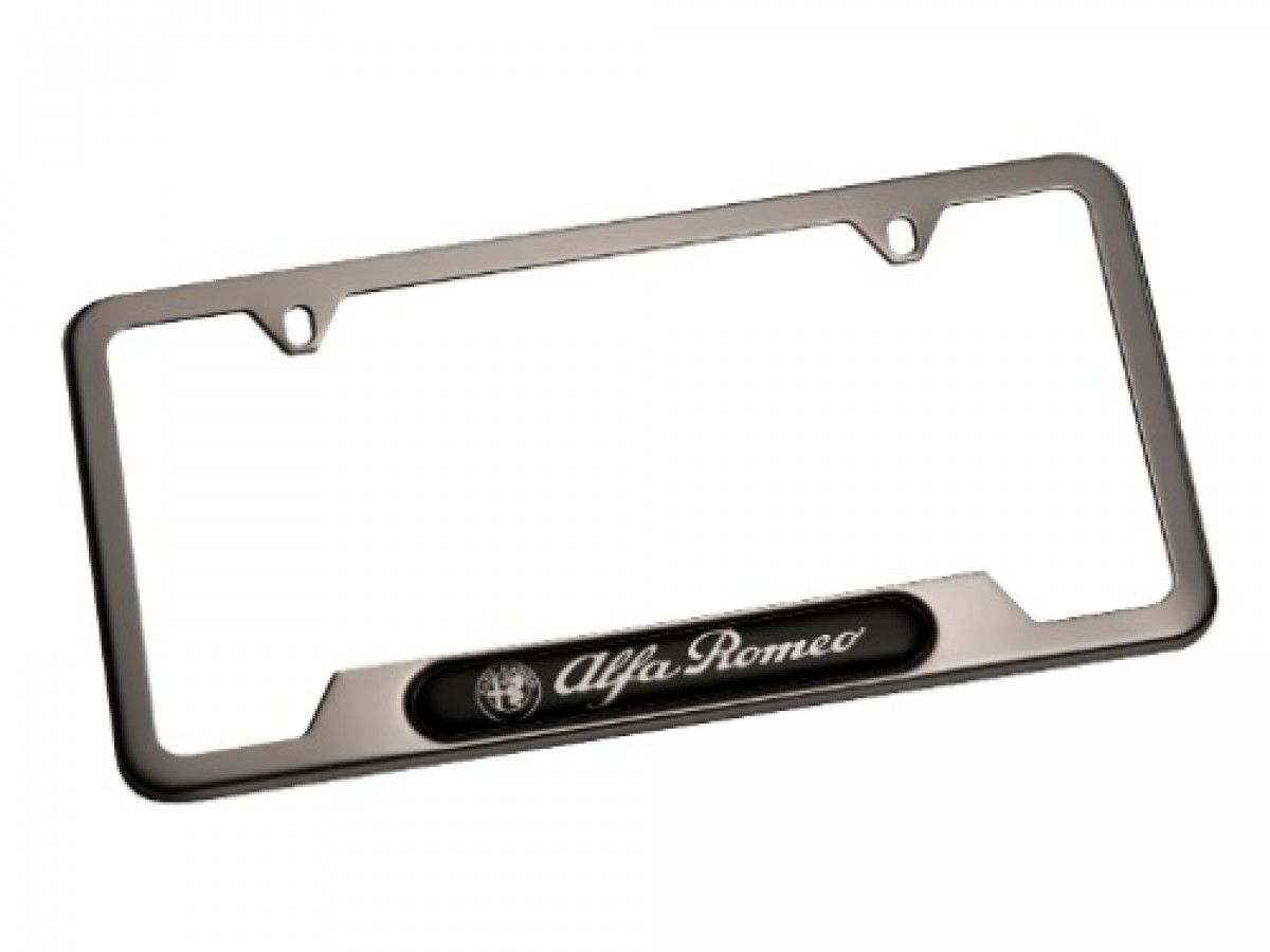 Genuine Mopar License Plate Frame Polished With Alfa Romeo Logo