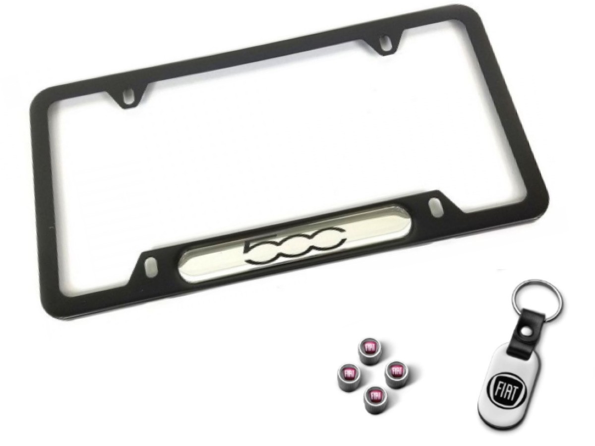 Mopar License Plate Frame Gift Set Black With 500 Logo - 82215822 ...