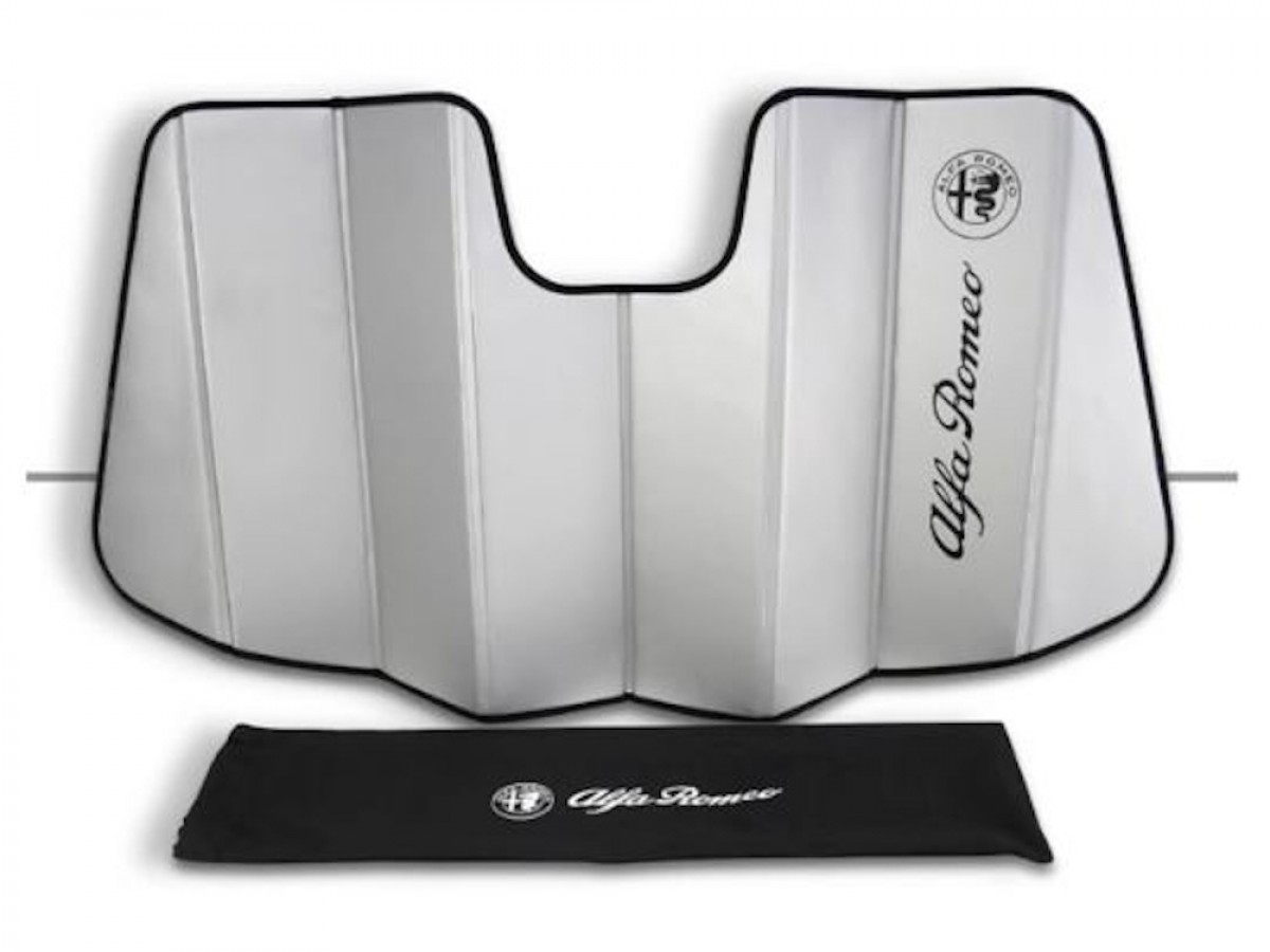 Mopar Front Windshield Sunshade Silver With Alfa Romeo Logo