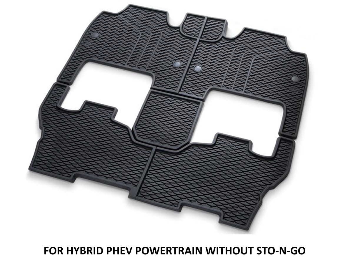 Mopar Rubber Floor Mats For Second And Third Rows Black For PHEV