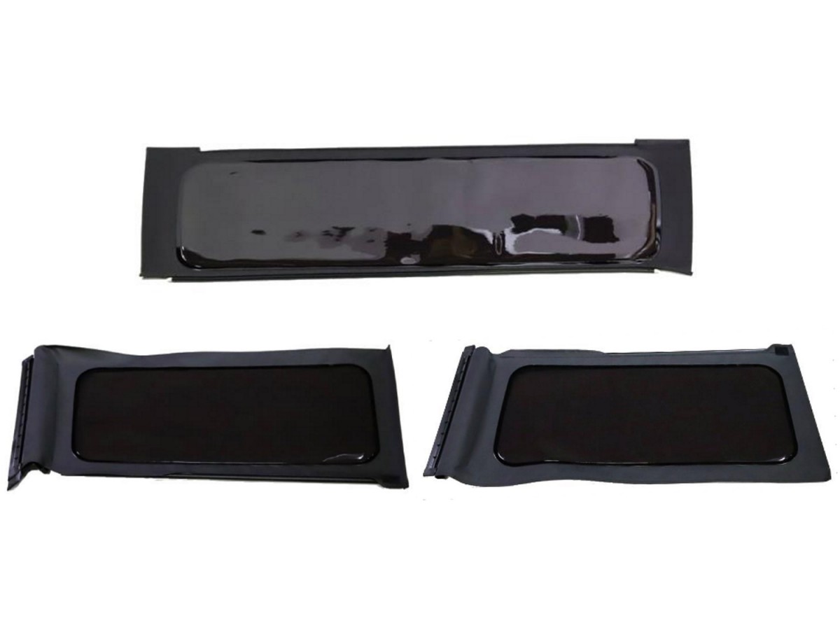 Mopar Replacement Window Set For 2 Door Standard Black Soft Top Tinted ...